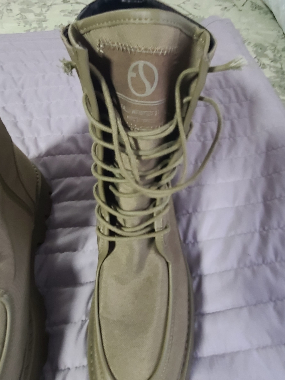 Franco Sarto Women’s Lace-Up Boots in Tan - Picture 2 of 8